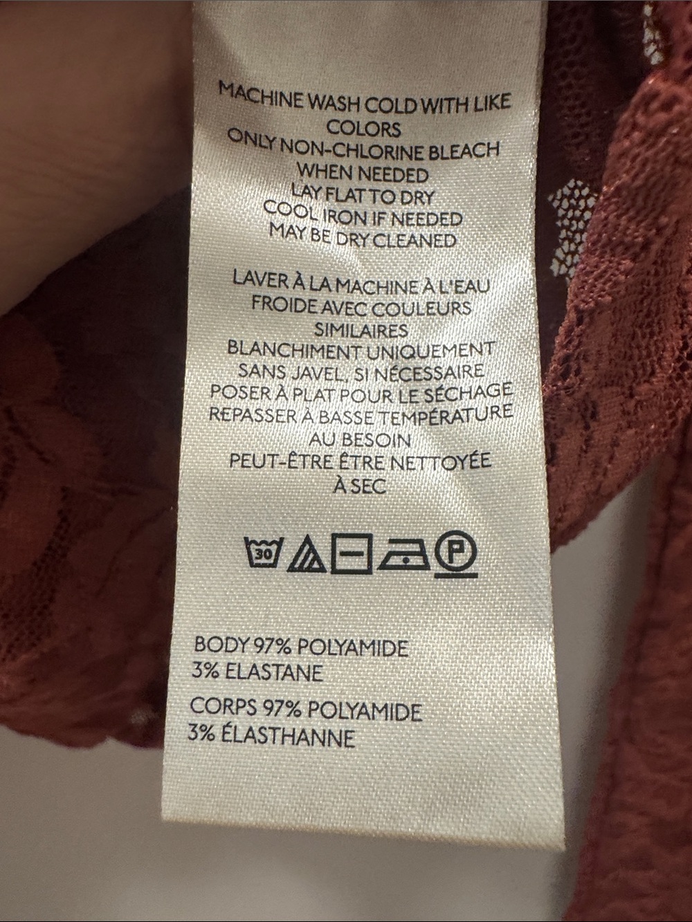 🆕 Gorgeous Anthropologie Rust Lace Scoop-Neck Long Sleeve Top. S. NWT!🔥 - Picture 3 of 5